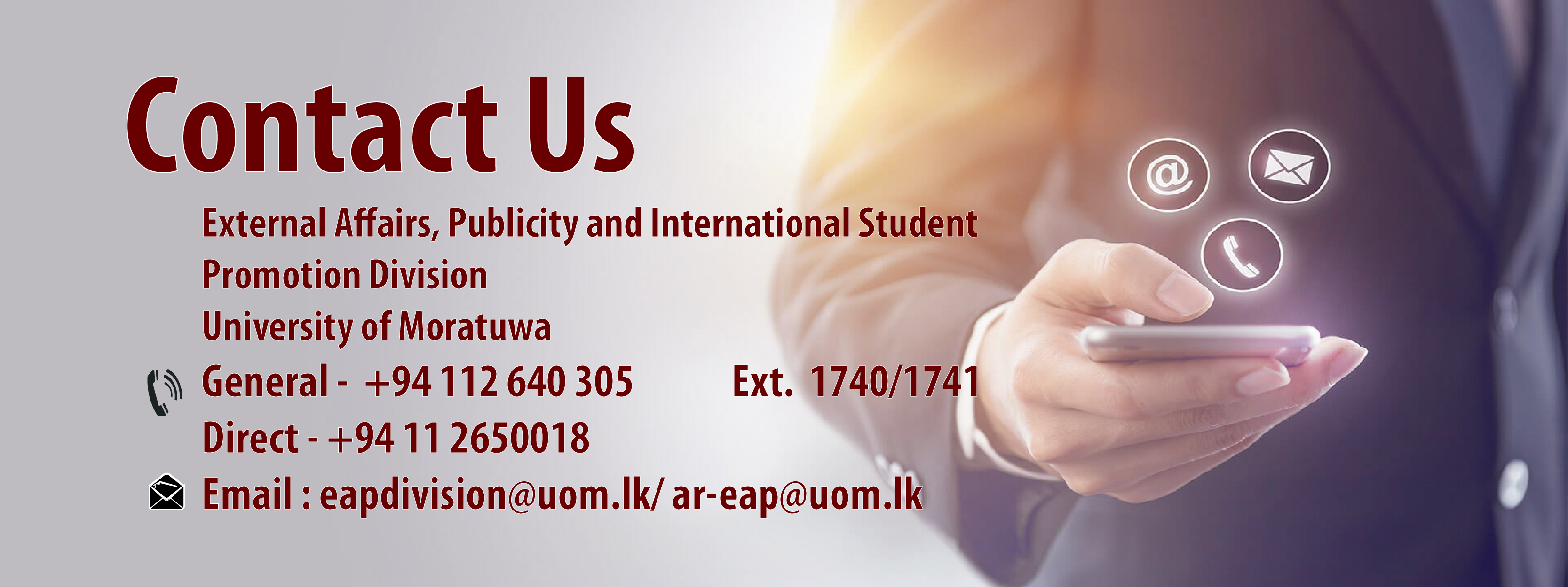 Contact Us University of Moratuwa